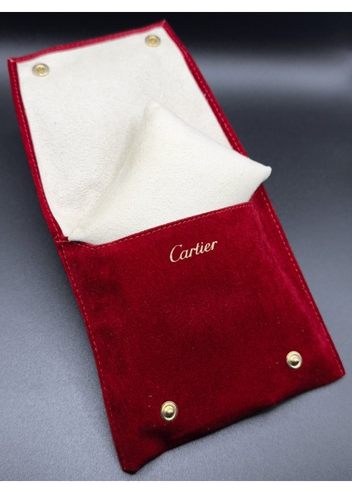 Original Cartier Travel Watch Case Red Suede