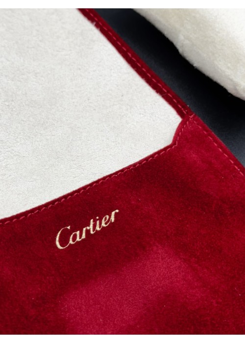 Original Cartier Travel Watch Case Red Suede