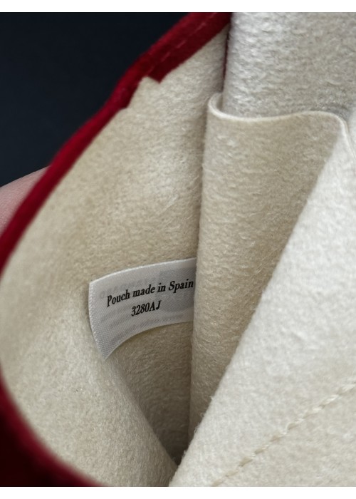 Original Cartier Travel Watch Case Red Suede