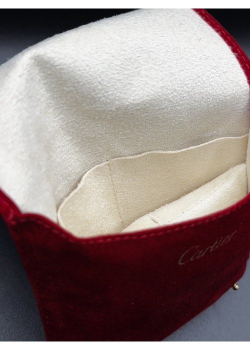 Original Cartier Travel Watch Case Red Suede
